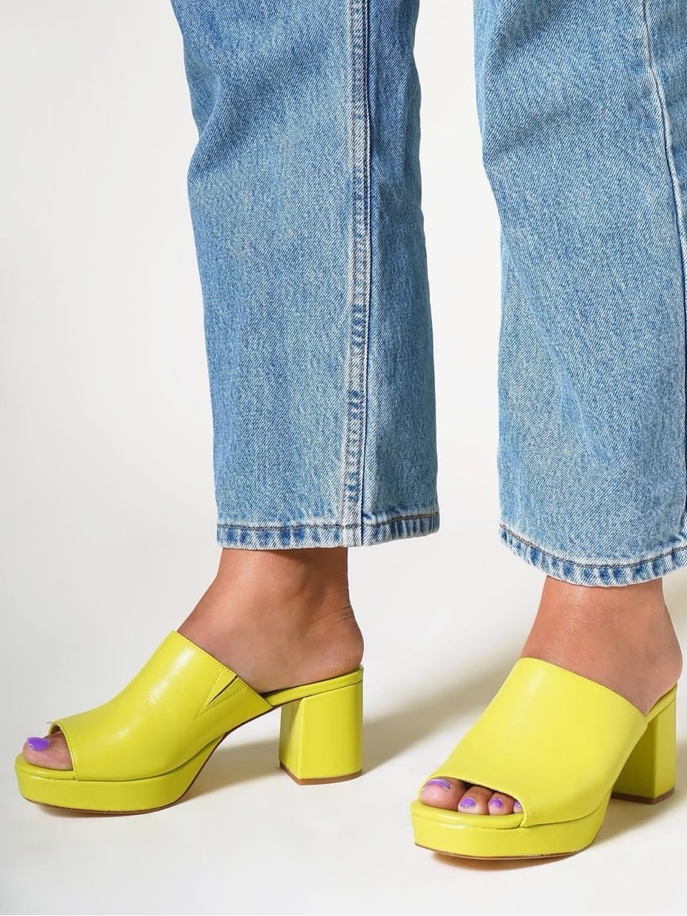 Charlotte Stone Rian Mule in Acid Green, size 9